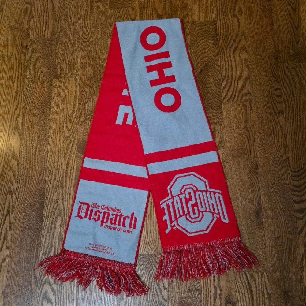 Ohio State Buckeyes Scarlet Gray Columbus‎ Dispatch College Football Scarf